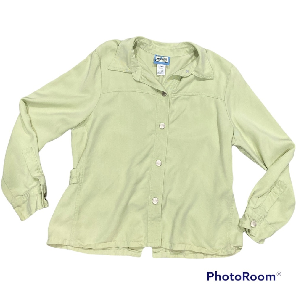 Pendleton 100% Tencel Shacket Shirt Jacket Light Green Size M